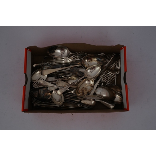 60 - A harlequin part canteen of Edwardian and later silver Old English pattern flatware, various dates a... 