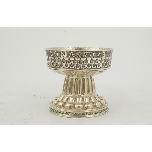 61 - An Edwardian embossed silver replica model of the 16th century Tudor Cup or Holms Cup, by Nathan & H... 