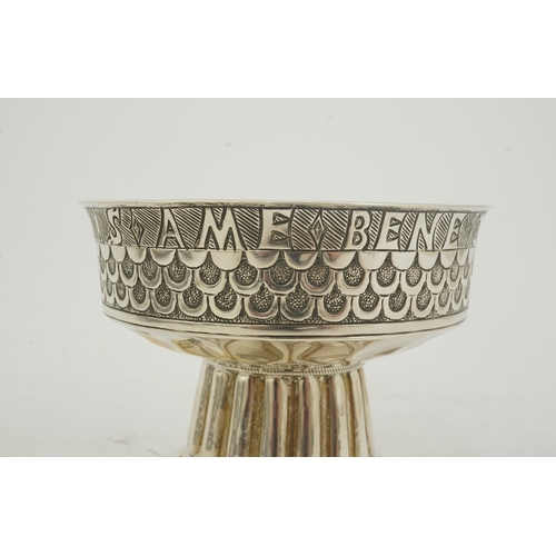 61 - An Edwardian embossed silver replica model of the 16th century Tudor Cup or Holms Cup, by Nathan & H... 