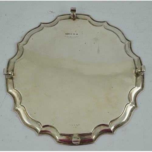 83 - A George V silver salver, by James Dixon & Sons, with engraved inscription relating to the marriage ... 