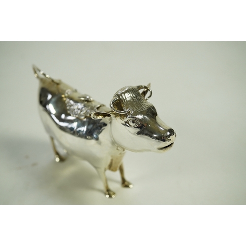 84 - An Elizabeth II silver cow creamer by William Comyns & Sons Ltd, London, 1966, length 15cm, 5.3oz.... 