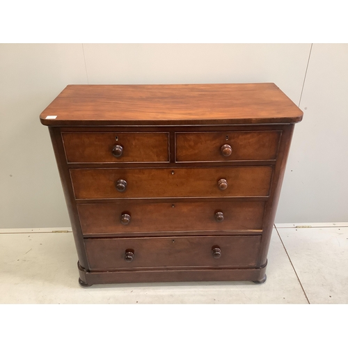 1028 - A Victorian mahogany chest, width 112cm, depth 50cm, height 105cm. Condition - fair