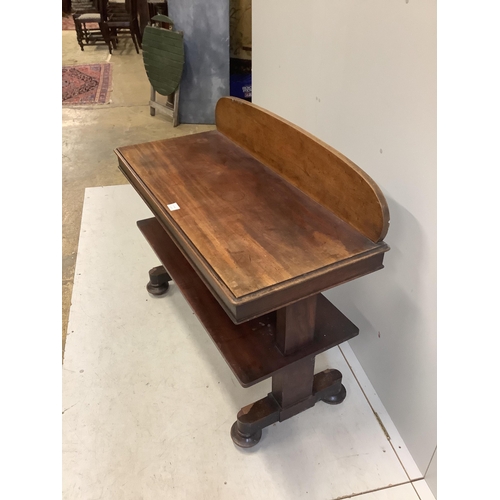 1054 - A Victorian mahogany metamorphic buffet, width 112cm, depth 50cm. Condition - poor