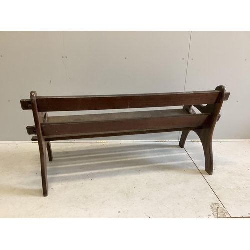 1084 - A Branson hardwood garden bench, width 160cm, depth 60cm, height 74cm. Condition - fair to good... 