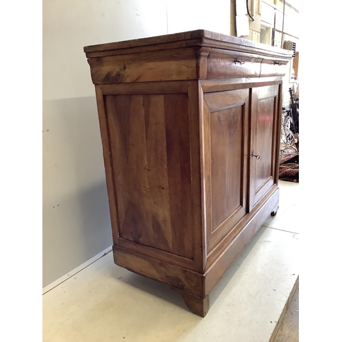 1116 - A 19th century French cabinet, width 148cm, depth 63cm, height 129cm. Condition - poor