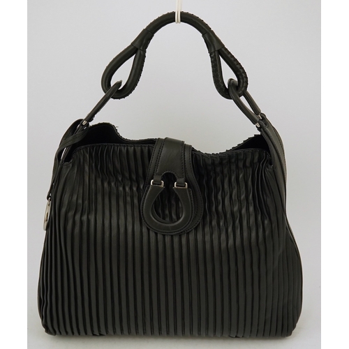 1250 - A Giorgio Armani black leather tote with original dust bag