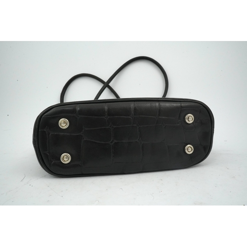 1261 - A Mulberry black moc croc shoulder bag