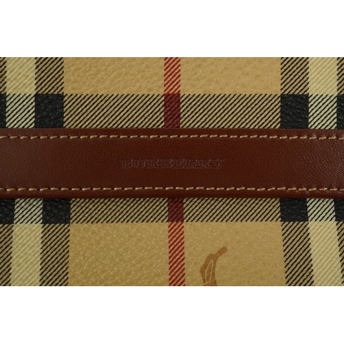 1264 - A Burberry brown tartan scarf, sunglasses with case and wallet with original box.