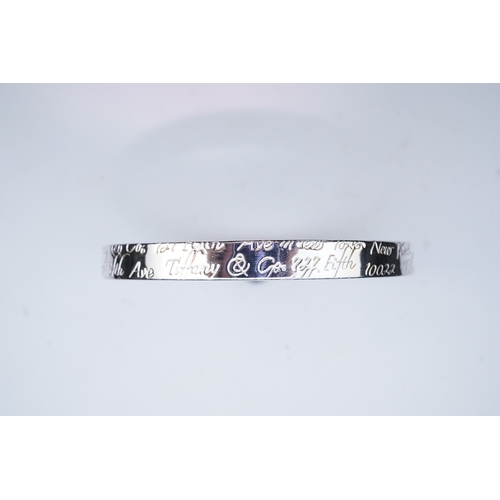 1278 - A Tiffany style silver bracelet with box