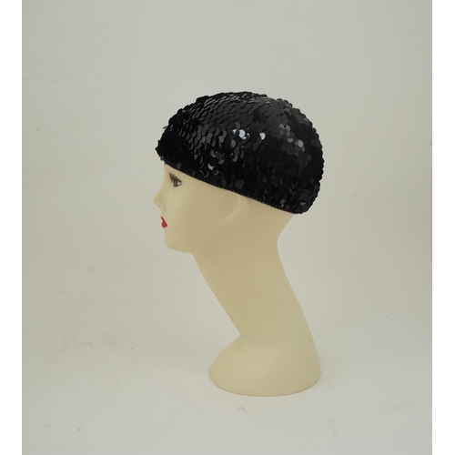 1288 - Two black vintage lady's hats