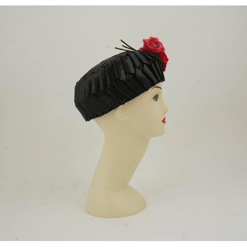 1288 - Two black vintage lady's hats