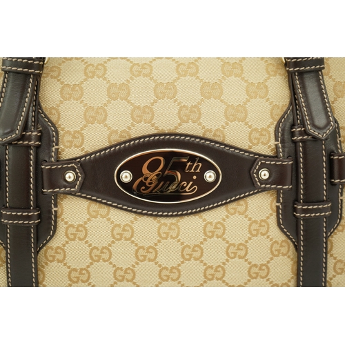 1301 - A vintage Gucci GG Classic Monogram Horsebit Shoulder Bag with original dust bag.