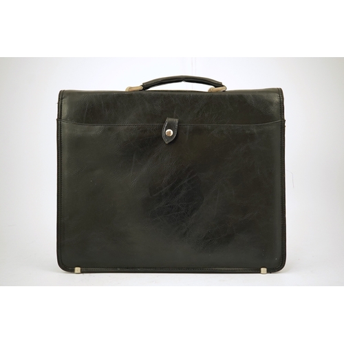 1308 - A Prada vintage black leather briefcase