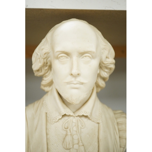 1356 - A Crystal Palace Art Union Copeland Parian bust of Shakespeare, published March 1 1864. Condition - ... 