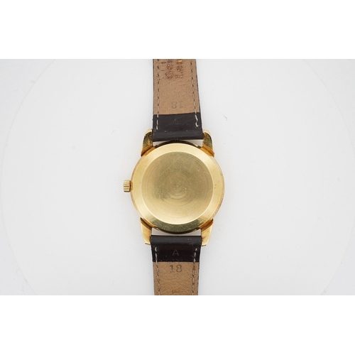 1926 - A gentleman's early 1960's 18ct gold Omega Seamaster automatic wrist watch,, with baton numerals, mo... 