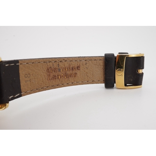 1926 - A gentleman's early 1960's 18ct gold Omega Seamaster automatic wrist watch,, with baton numerals, mo... 