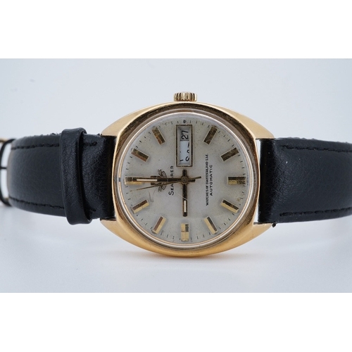 1928 - A gentleman's 9ct gold Watches of Switzerland Seafarer's automatic wrist watch, with baton numerals ... 