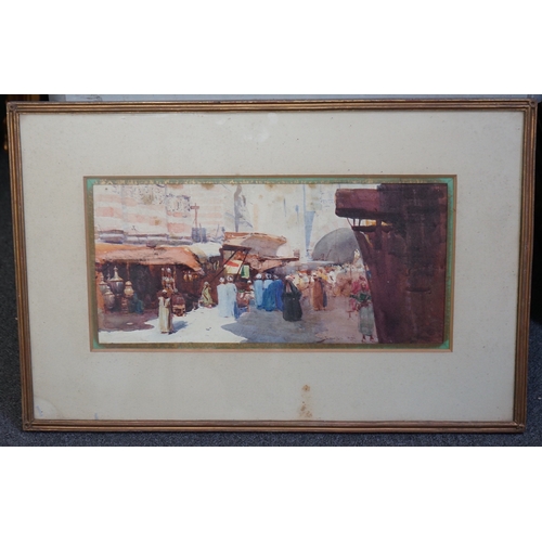 108 - Arthur Ernest Streeton (Australian, 1867-1943) Cairo street scenewatercoloursigned and dated '9720 x... 