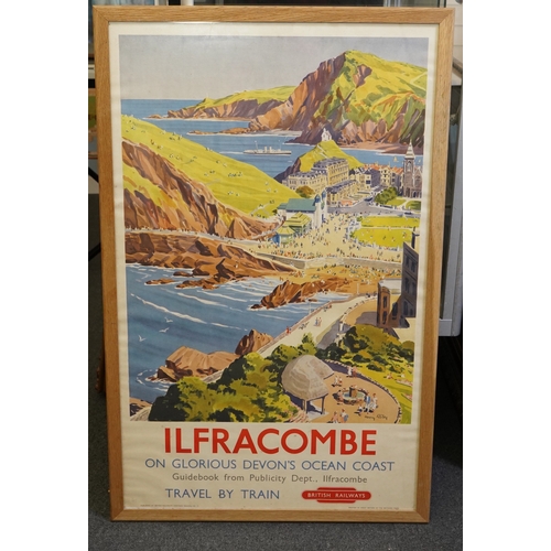 120 - Harry Arthur Riley (British, 1895-1966) Ilfracombe on Glorious Devons Ocean CoastBritish Railways Tr... 