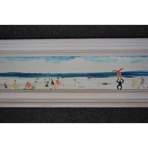 169 - § § Simeon Stafford (English, b.1956) 'Beach scene 2003'oil on boardsigned and dated 03.9.289 x 120.... 