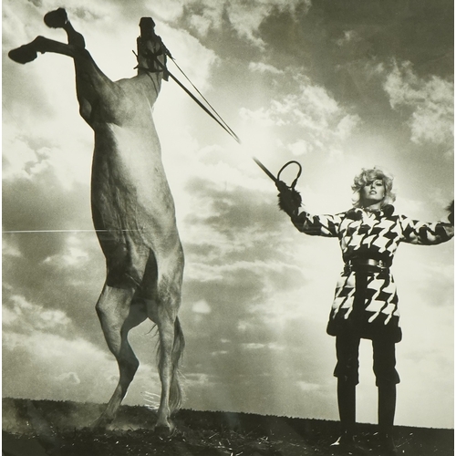 179 - Helmut Newton (1920-2004) Model in Fur with Bear & Model with Rampant Horsephotolithographs (2)66 x ... 