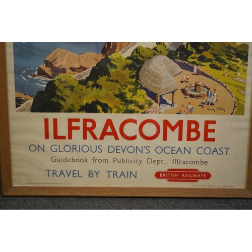 120 - Harry Arthur Riley (British, 1895-1966) Ilfracombe on Glorious Devons Ocean CoastBritish Railways Tr... 