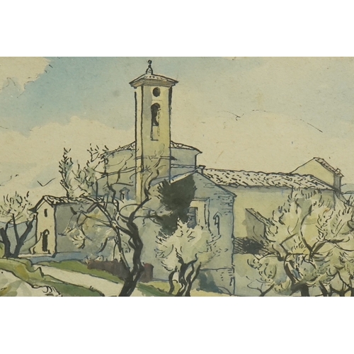 123 - William Crozier (Scottish, 1930-2011) Italian landscapeink and watercoloursigned27.5 x 39cm... 