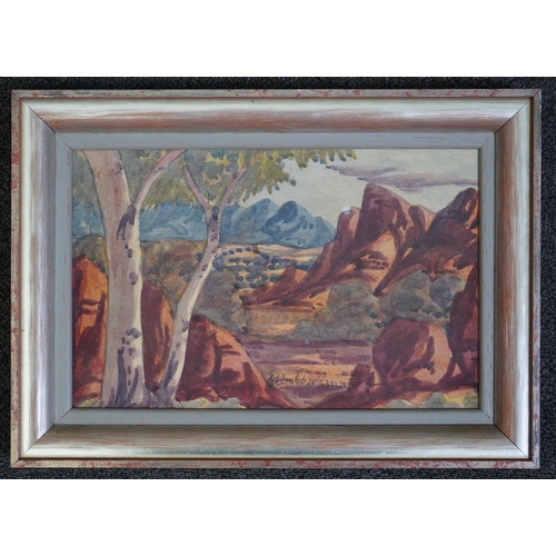 132 - Ewald Namatjira (Australian, 1930-1984) Central Australian landscapewatercoloursigned16.5 x 25.5cm... 