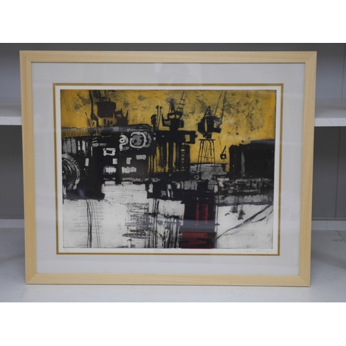 136 - § § Norman Ackroyd (British, 1938-2024) Dock (East India Dock) 1962etching and aquatint printed in... 