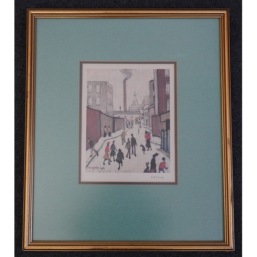 137 - § § Laurence Stephen Lowry (1887-1976) 'Street Scene near a factoryoffset lithographsigned in penci... 