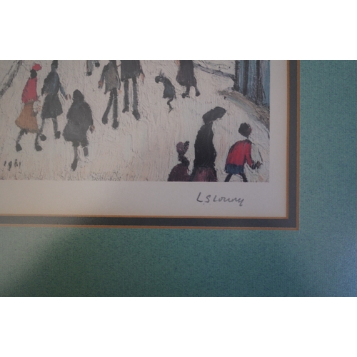 137 - § § Laurence Stephen Lowry (1887-1976) 'Street Scene near a factoryoffset lithographsigned in penci... 