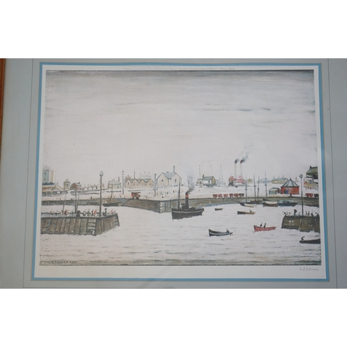 139 - § § Laurence Stephen Lowry (English, 1887-1976) 'The Harbour'printsigned in pencil and blind stamped... 