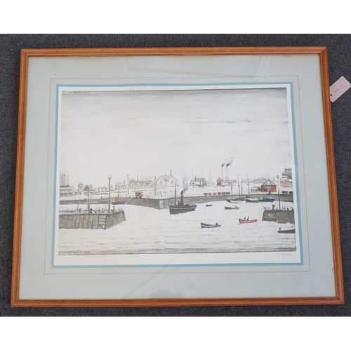 139 - § § Laurence Stephen Lowry (English, 1887-1976) 'The Harbour'printsigned in pencil and blind stamped... 