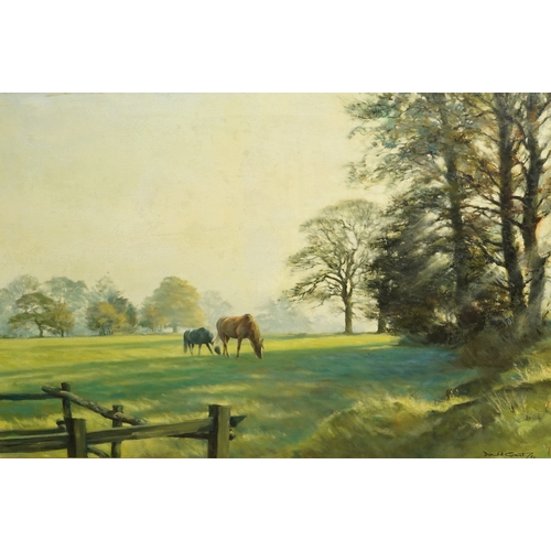 143 - § § Donald Grant (English, 1924-2001) Horses in a paddockoil on canvassigned60 x 90cm... 