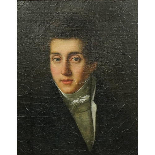 15 - 19th century French School Portrait of Henry Brindeau, Directeur du Journal du Havre (1797-1861)oil ... 