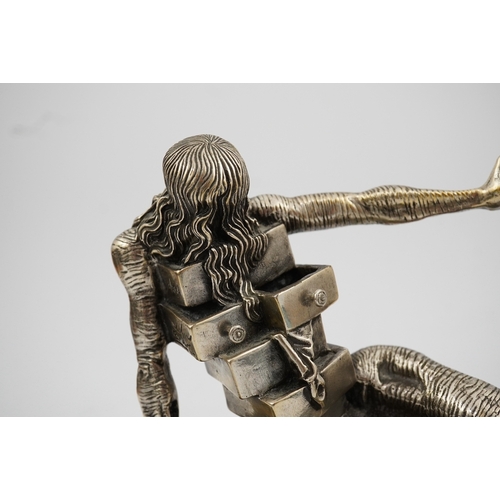 153 - § § Salvador Dali (Spanish, 1904-1989) Le Cabinet Anthropomorphique, 1973sterling silversigned, insc... 