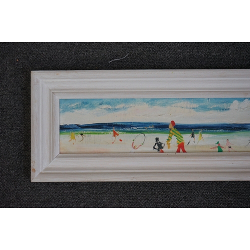 169 - § § Simeon Stafford (English, b.1956) 'Beach scene 2003'oil on boardsigned and dated 03.9.289 x 120.... 