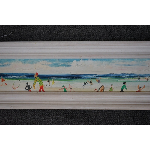 169 - § § Simeon Stafford (English, b.1956) 'Beach scene 2003'oil on boardsigned and dated 03.9.289 x 120.... 