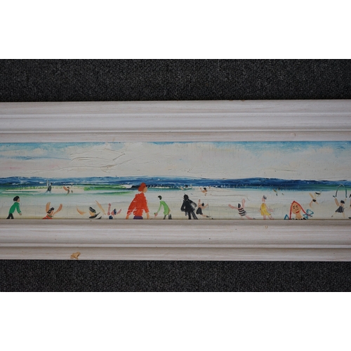 169 - § § Simeon Stafford (English, b.1956) 'Beach scene 2003'oil on boardsigned and dated 03.9.289 x 120.... 