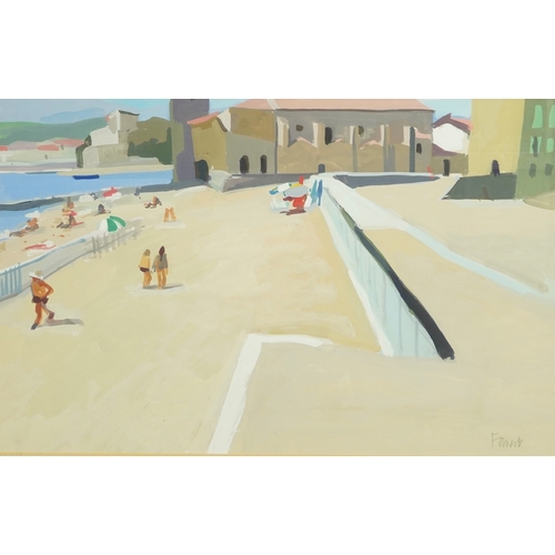 188 - § § Archie Forrest R.G.I (Scottish, 1950-) Beach scene, Colliouregouachesigned43 x 67cm... 