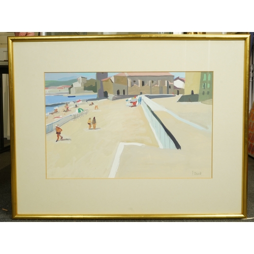 188 - § § Archie Forrest R.G.I (Scottish, 1950-) Beach scene, Colliouregouachesigned43 x 67cm... 