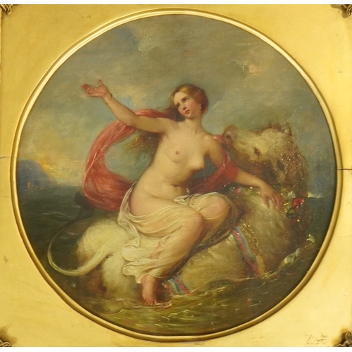 41 - William Edward Frost R.A. (English, 1810-1877) Andromeda riding a bulloil on canvassigned and dated ... 