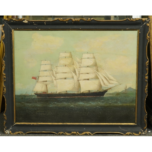 48 - Anglo-Chinese School, circa 1850 English Clipper ship off the Chinese coastoil on canvas44.5 x 58.5c... 