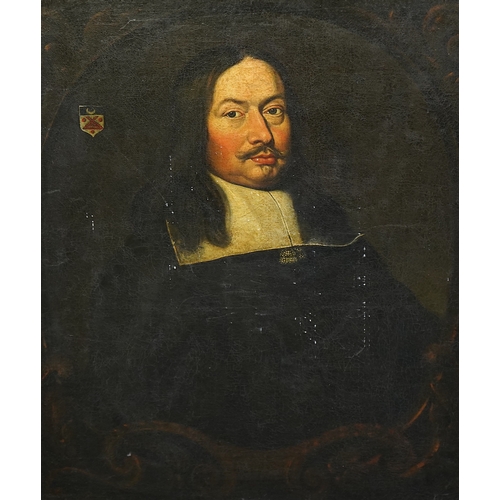 7 - Attributed to Jan Albertsz Rootius (Dutch, 1624-1666) Half length portraits of a nobleman and his wi... 