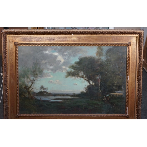 75 - Edwin Sherwood Calvert R.S.W. (Scottish, 1844-1898) 'The Lake'oil on canvassigned60 x 93cm... 