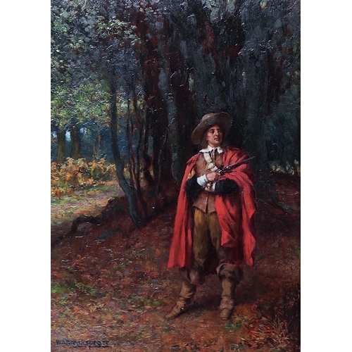 78 - William A. Breakspeare (English, 1855-1941) Highwayman in woodlandoil on panelsigned32.5 x 23cm... 