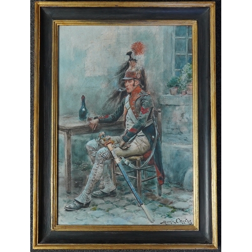 87 - Maurice Henri Orange Granville (1868-1916) Study of a resting soldierwatercoloursigned48 x 32cm... 