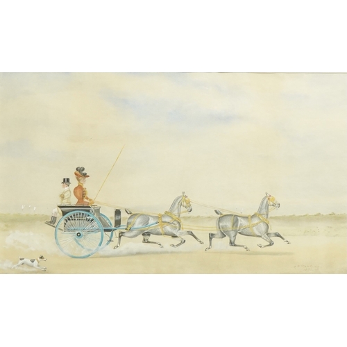 90 - Henry William Standing (British, 18941931) Coaching sceneswatercolours with gouache, a pairsigned a... 