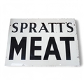 An enamel advertising sign - Spratt's Meat, 45.5x 65.5cm. Condition ...