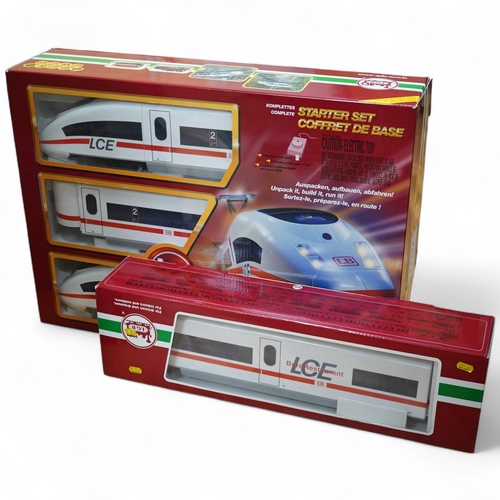 A boxed LGB G scale (45mm gauge) LCE train set (78600) together